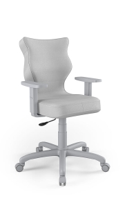 Krzesło biurowe dopasowane do wzrostu 159-188 cm, model Arco kolor szary obrotowe