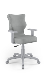 Krzesło biurowe dopasowane do wzrostu 159-188 cm, model Arco kolor ciemny szary obrotowe