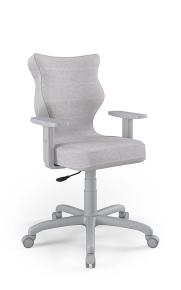 Krzesło biurowe dopasowane do wzrostu 159-188 cm, model Arco kolor szary obrotowe