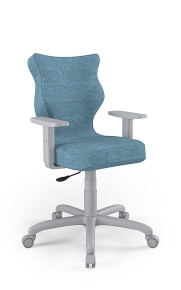 Krzesło biurowe dopasowane do wzrostu 159-188 cm, model Arco kolor niebieski obrotowe