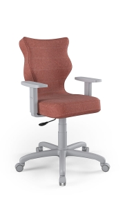 Krzesło biurowe dopasowane do wzrostu 159-188 cm, model Arco kolor brązowy obrotowe