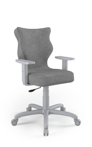 Krzesło biurowe dopasowane do wzrostu 159-188 cm, model Arco kolor szary obrotowe