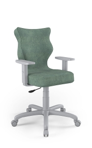 Krzesło biurowe dopasowane do wzrostu 159-188 cm, model Arco kolor jasny zielony obrotowe