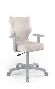 Krzesło biurowe dopasowane do wzrostu 159-188 cm, model Arco kolor szary obrotowe
