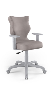 Krzesło biurowe dopasowane do wzrostu 159-188 cm, model Arco kolor ciemny szary obrotowe