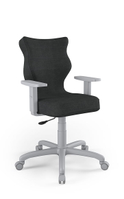 Krzesło biurowe dopasowane do wzrostu 159-188 cm, model Arco kolor antracyt obrotowe