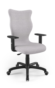 Krzesło biurowe dopasowane do wzrostu 180+ cm, model Arco kolor szary obrotowe