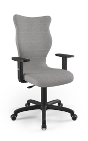 Krzesło biurowe dopasowane do wzrostu 180+ cm, model Arco kolor szary obrotowe