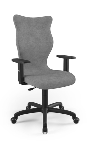 Krzesło biurowe dopasowane do wzrostu 180+ cm, model Arco kolor szary obrotowe