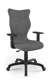 Krzesło biurowe dopasowane do wzrostu 180+ cm, model Arco kolor ciemny szary obrotowe