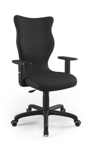 Krzesło biurowe dopasowane do wzrostu 180+ cm, model Arco kolor czarny obrotowe