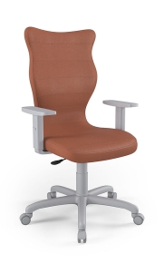 Krzesło biurowe dopasowane do wzrostu 180+ cm, model Arco kolor brązowy obrotowe