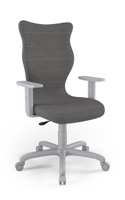 Krzesło biurowe dopasowane do wzrostu 180+ cm, model Arco kolor ciemny szary obrotowe
