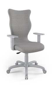 Krzesło biurowe dopasowane do wzrostu 180+ cm, model Arco kolor szary obrotowe