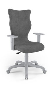 Krzesło biurowe dopasowane do wzrostu 180+ cm, model Arco kolor ciemny szary obrotowe