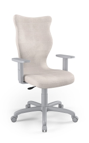 Krzesło biurowe dopasowane do wzrostu 180+ cm, model Arco kolor szary obrotowe