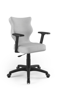 Krzesło biurowe dopasowane do wzrostu 159-188 cm, model Uni kolor szary obrotowe