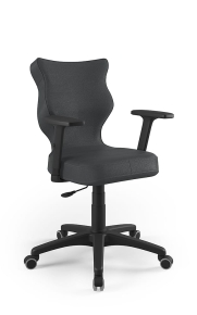 Krzesło biurowe dopasowane do wzrostu 159-188 cm, model Uni kolor antracyt obrotowe