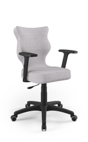 Krzesło biurowe dopasowane do wzrostu 159-188 cm, model Uni kolor szary obrotowe