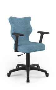 Krzesło biurowe dopasowane do wzrostu 159-188 cm, model Uni kolor niebieski obrotowe