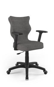 Krzesło biurowe dopasowane do wzrostu 159-188 cm, model Uni kolor ciemny szary obrotowe