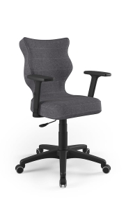 Krzesło biurowe dopasowane do wzrostu 159-188 cm, model Uni kolor czarny obrotowe