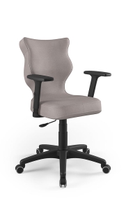 Krzesło biurowe dopasowane do wzrostu 159-188 cm, model Uni kolor ciemny szary obrotowe