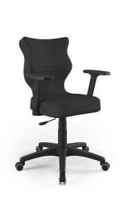 Krzesło biurowe dopasowane do wzrostu 159-188 cm, model Uni kolor antracyt obrotowe