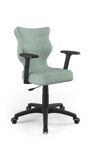 Krzesło biurowe dopasowane do wzrostu 159-188 cm, model Uni kolor mięta obrotowe