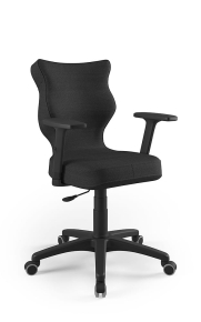 Krzesło biurowe dopasowane do wzrostu 159-188 cm, model Uni kolor czarny obrotowe
