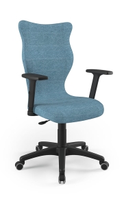 Krzesło biurowe dopasowane do wzrostu 180+ cm, model Uni kolor niebieski obrotowe