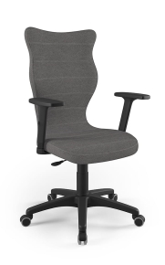 Krzesło biurowe dopasowane do wzrostu 180+ cm, model Uni kolor ciemny szary obrotowe