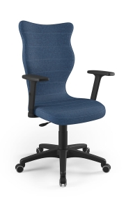 Krzesło biurowe dopasowane do wzrostu 180+ cm, model Uni kolor granatowy obrotowe