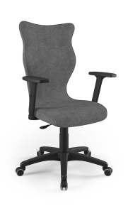 Krzesło biurowe dopasowane do wzrostu 180+ cm, model Uni kolor ciemny szary obrotowe