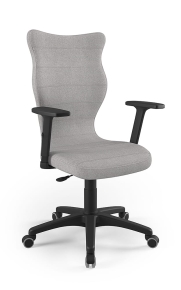 Krzesło biurowe dopasowane do wzrostu 180+ cm, model Uni kolor melanż szary obrotowe