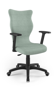 Krzesło biurowe dopasowane do wzrostu 180+ cm, model Uni kolor mięta obrotowe