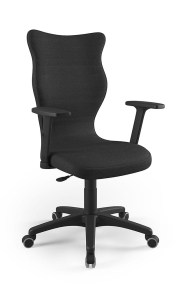 Krzesło biurowe dopasowane do wzrostu 180+ cm, model Uni kolor czarny obrotowe