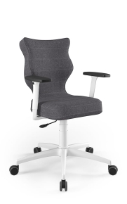 Krzesło biurowe dopasowane do wzrostu 159-188 cm, model Perto kolor czarny obrotowe