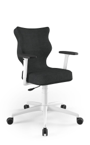 Krzesło biurowe dopasowane do wzrostu 159-188 cm, model Perto kolor antracyt obrotowe