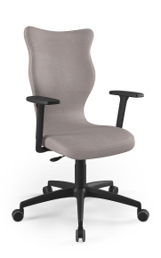 Krzesło biurowe dopasowane do wzrostu 180+ cm, model Perto kolor ciemny szary obrotowe