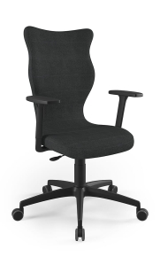 Krzesło biurowe dopasowane do wzrostu 180+ cm, model Perto kolor antracyt obrotowe