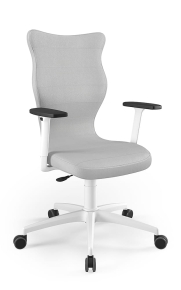 Krzesło biurowe dopasowane do wzrostu 180+ cm, model Perto kolor szary obrotowe
