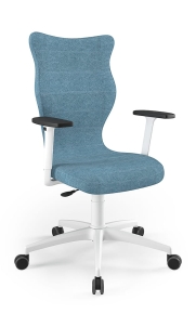 Krzesło biurowe dopasowane do wzrostu 180+ cm, model Perto kolor niebieski obrotowe