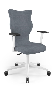 Krzesło biurowe dopasowane do wzrostu 180+ cm, model Perto kolor granatowy obrotowe