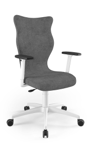 Krzesło biurowe dopasowane do wzrostu 180+ cm, model Perto kolor ciemny szary obrotowe