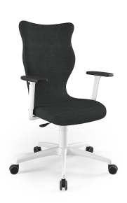 Krzesło biurowe dopasowane do wzrostu 180+ cm, model Perto kolor antracyt obrotowe