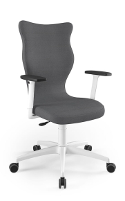 Krzesło biurowe dopasowane do wzrostu 180+ cm, model Perto kolor ciemny szary obrotowe