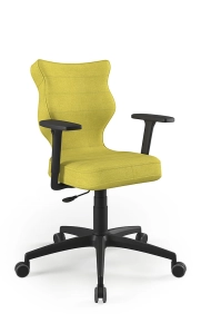 Krzesło biurowe dopasowane do wzrostu 159-188 cm, model Perto Plus kolor oliwkowy obrotowe