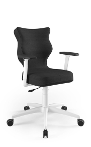 Krzesło biurowe dopasowane do wzrostu 159-188 cm, model Perto Plus kolor czarny obrotowe