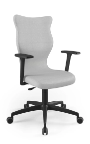 Krzesło biurowe dopasowane do wzrostu 180+ cm, model Perto Plus kolor szary obrotowe